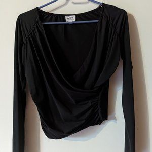 Cute black cross-over sweater